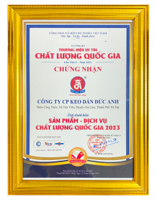 Chứng nhận đạt danh hiệu sản phẩm dịch vụ, chất lượng quốc gia năm 2023